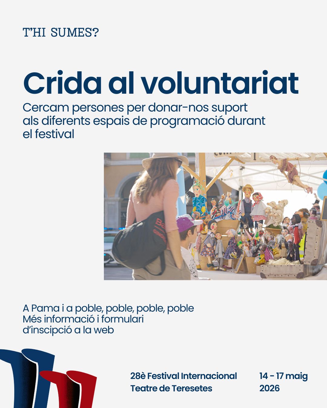 Flyer per a captar voluntaris.
